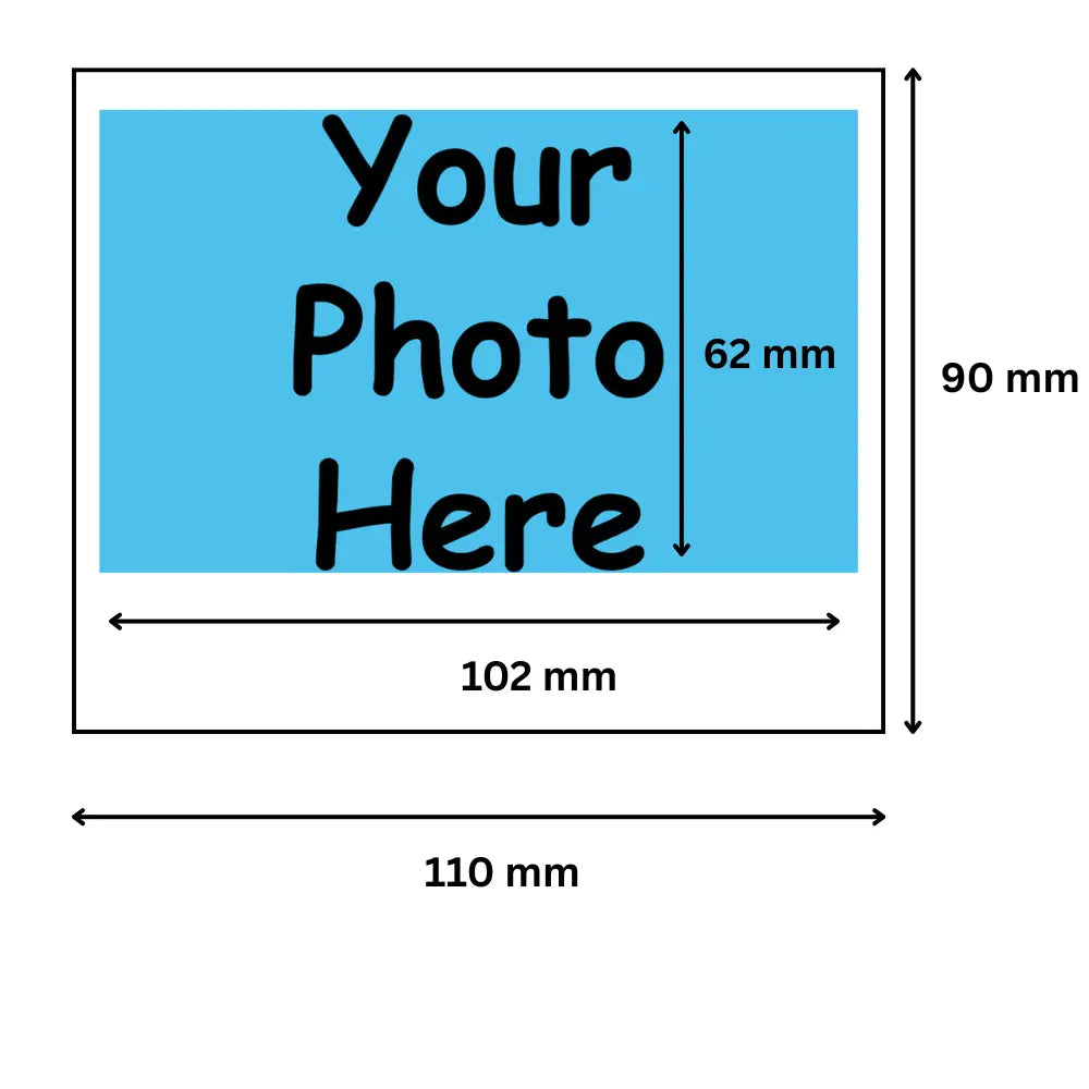 Polaride style rectangle photo prints | Custom retro style Print | High Resolution SAY Stickers Studio