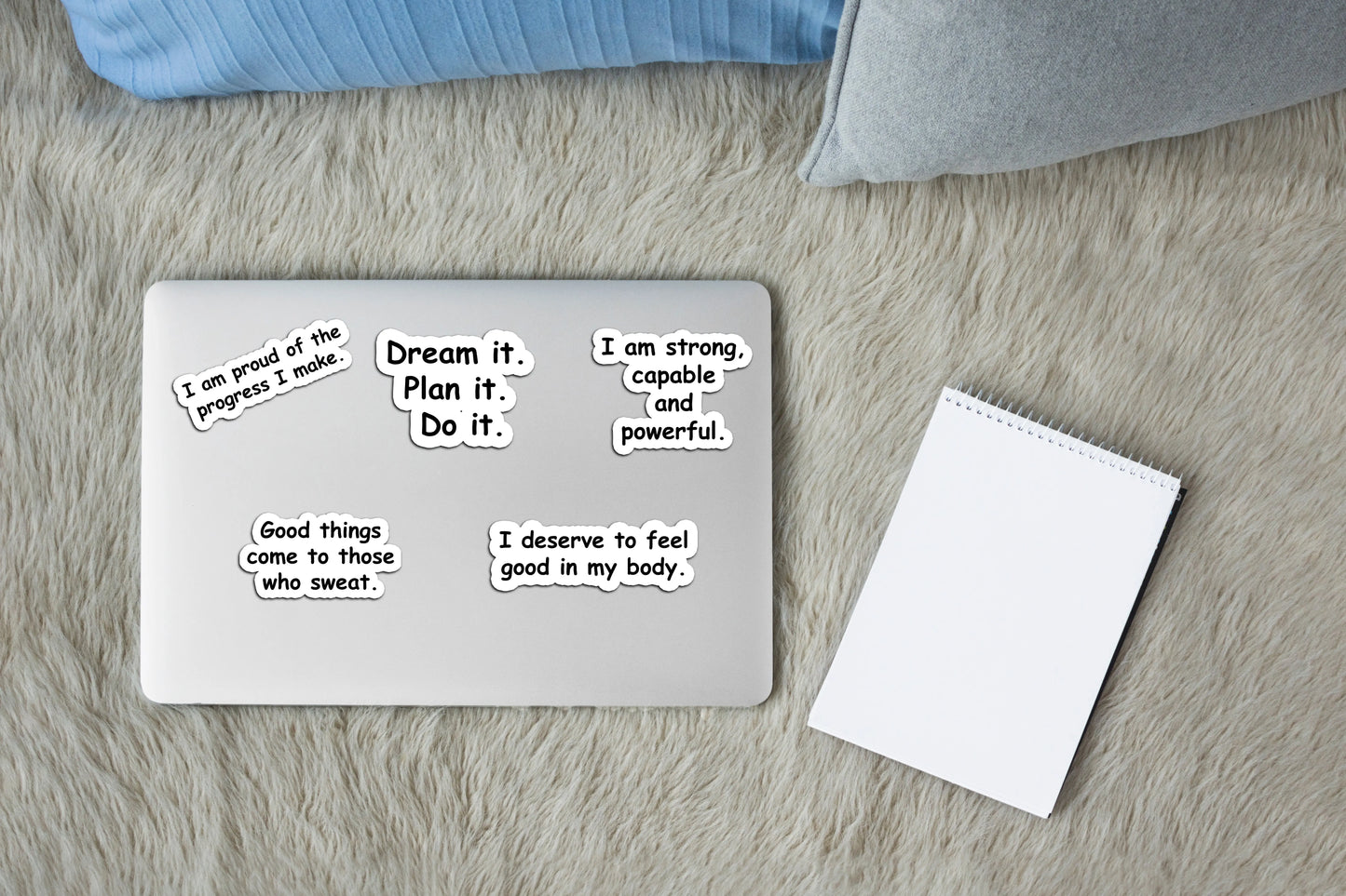 I am strong, capable, and powerful. | Motivational Quote Sticker – Positive Affirmation Sticker for Laptops, Journals, and Water Bottles SAY Stickers Studio