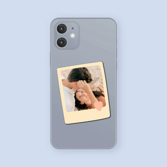 Custom Polaroid Photo Sticker with Heart SAY Stickers Studio