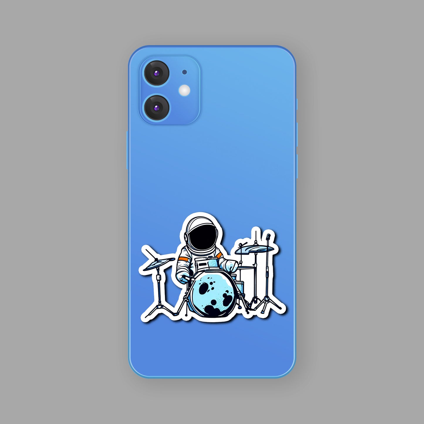 Astronaut Drummer Stickers for Laptop - Space-Themed Vinyl Decals Set of 5