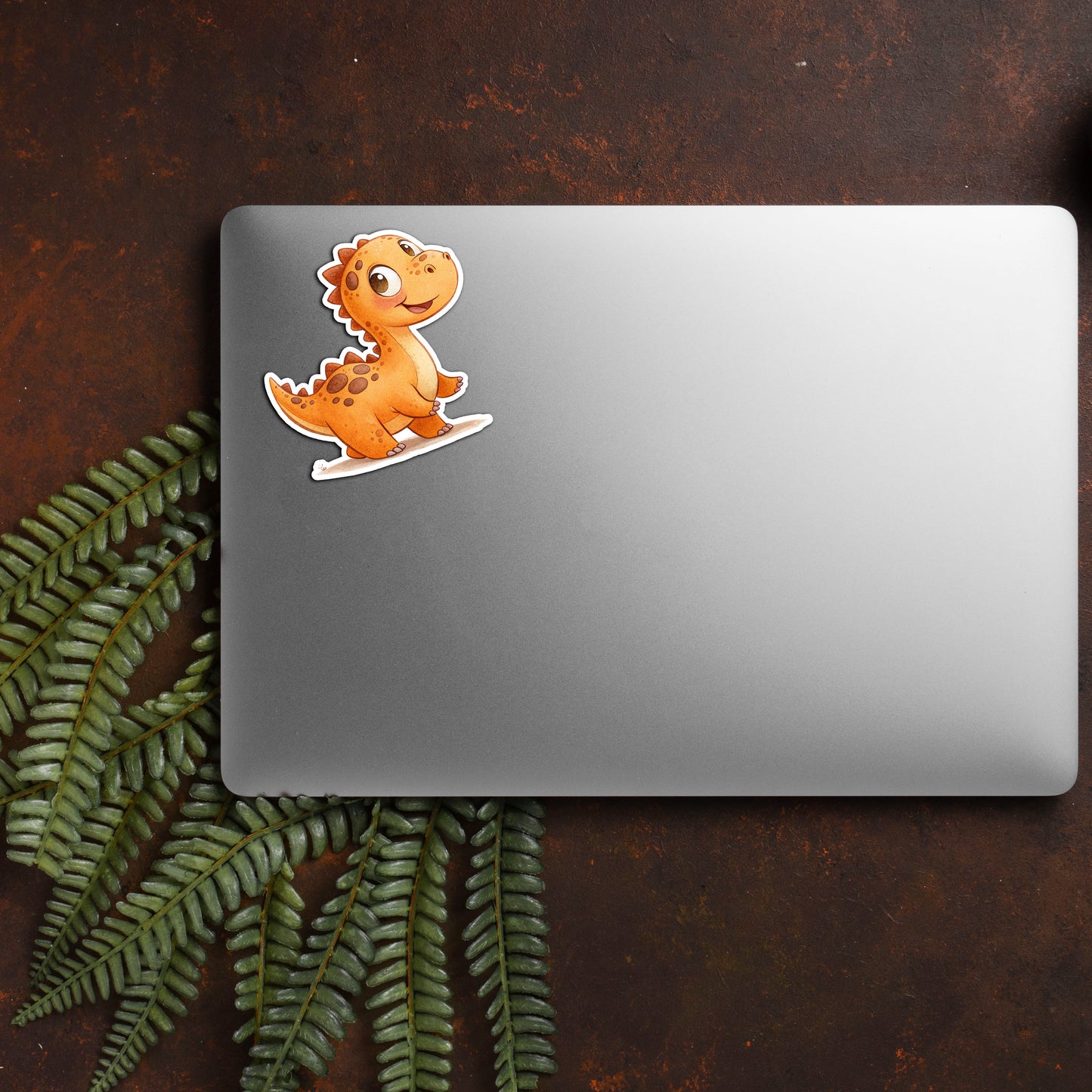 Cute Baby Dinosaur Sticker – Waterproof Vinyl Watercolor Dino Decal for Laptops, Water Bottles & Journals
