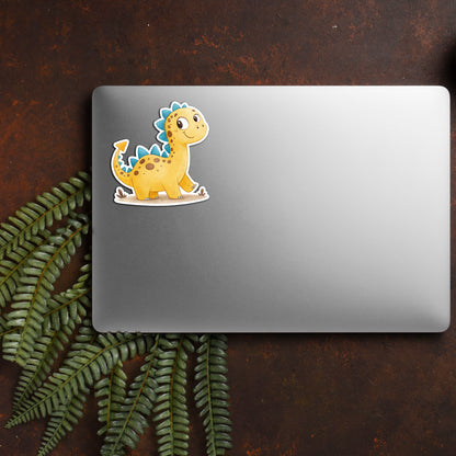 Cute Long-Neck Dinosaur Sticker – Waterproof Vinyl Watercolor Dino Decal for Laptops, Water Bottles & Journals