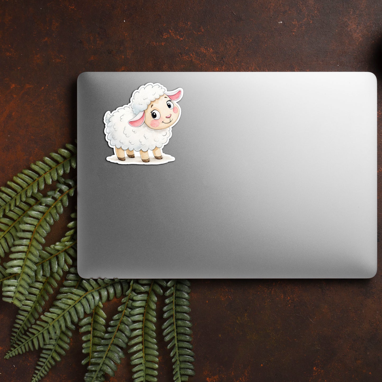 Cute Sheep Sticker – Waterproof Vinyl Watercolor Lamb Decal for Laptops, Water Bottles & Journals