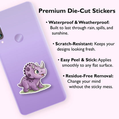 purple dinosaur sticker
