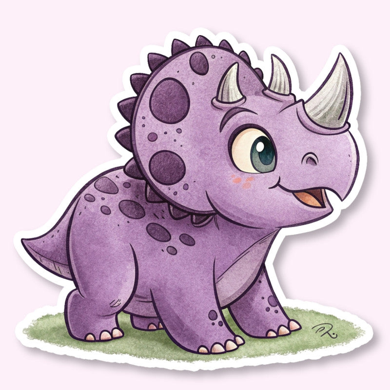 cute triceratops decal