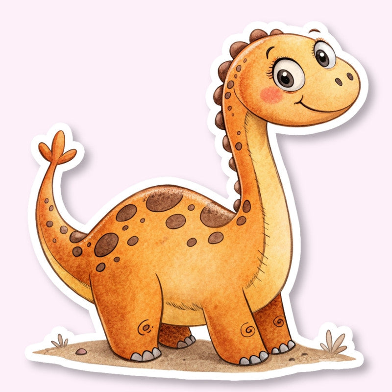 long neck dinosaur sticker