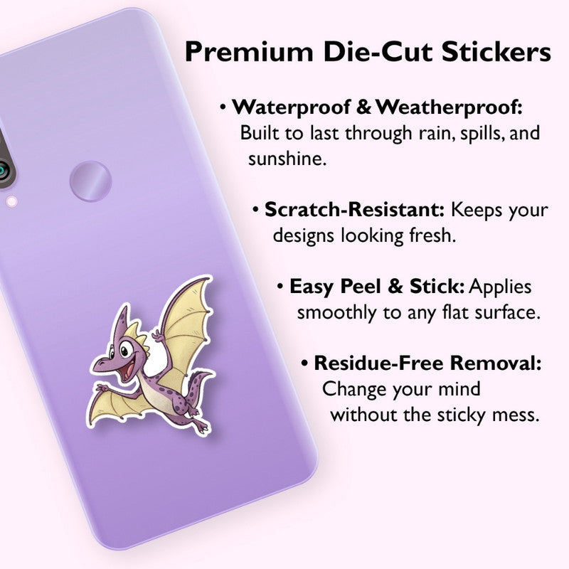 flying dinosaur sticker