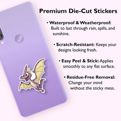 flying dinosaur sticker