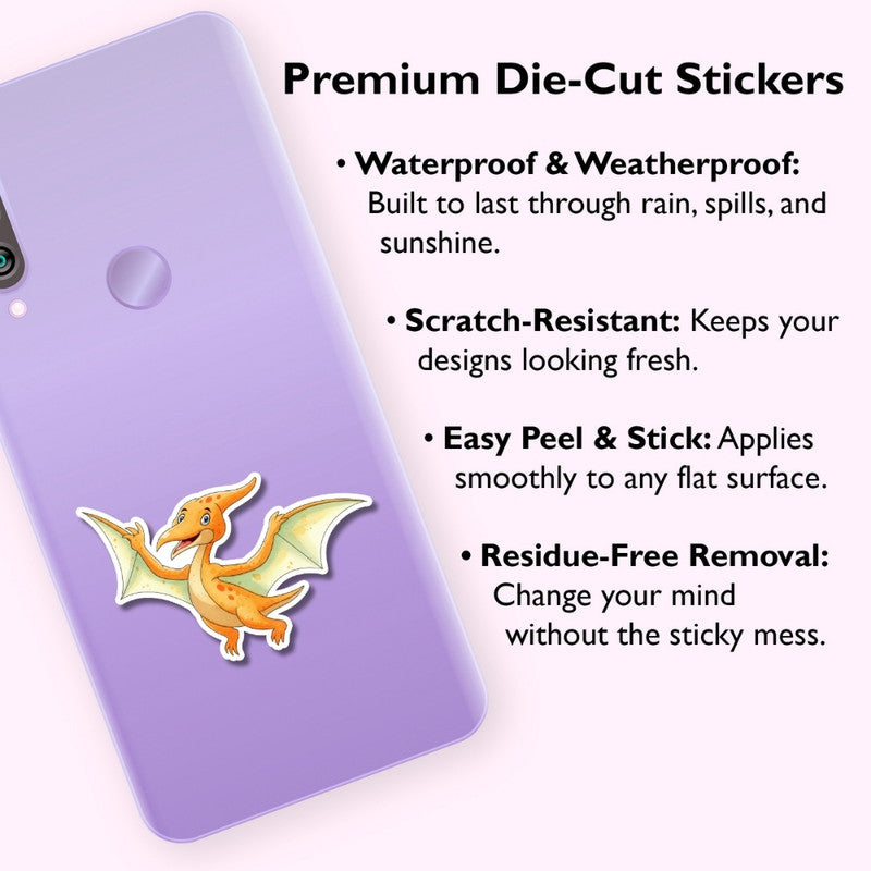 watercolor dinosaur sticker