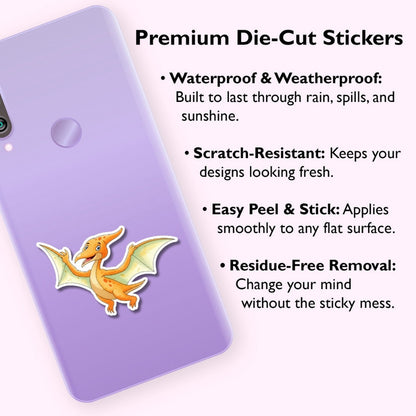 watercolor dinosaur sticker