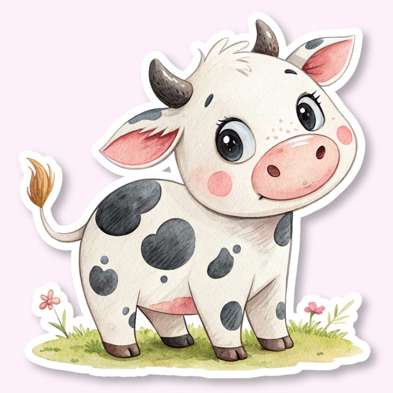 baby cow sticker