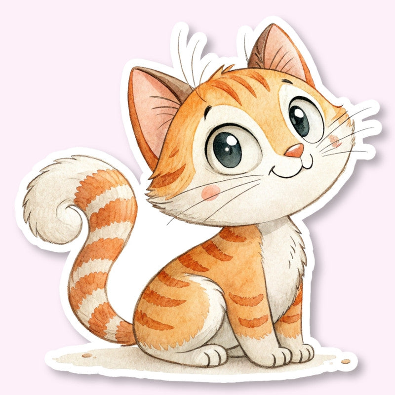 orange tabby cat sticker