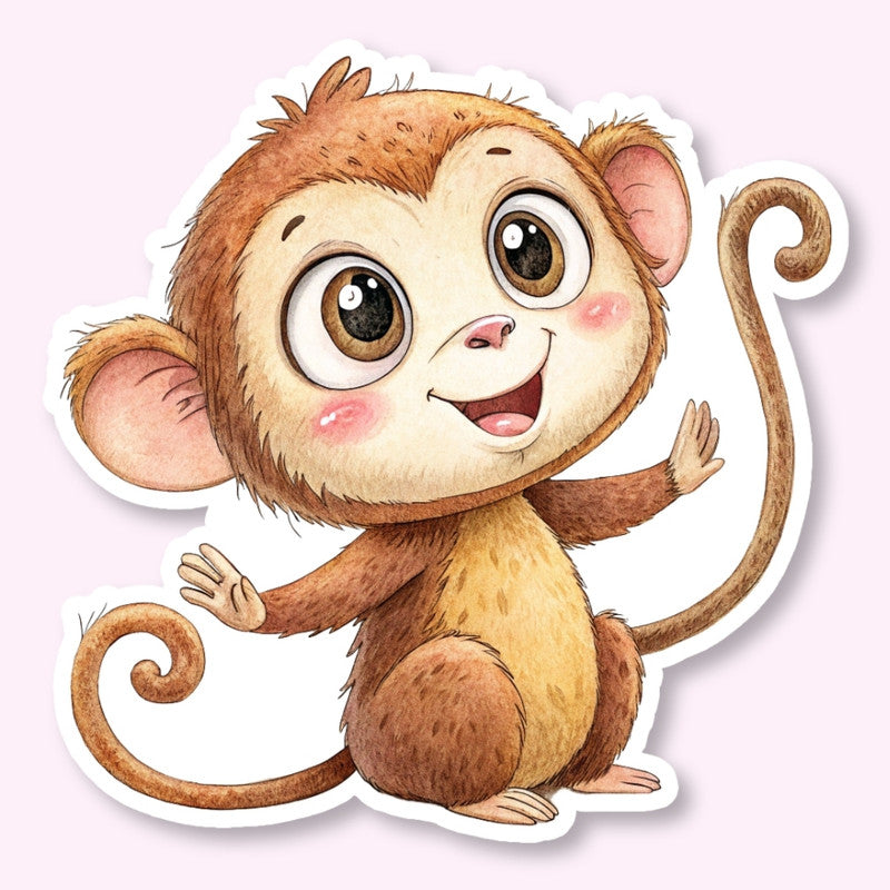kawaii monkey sticke