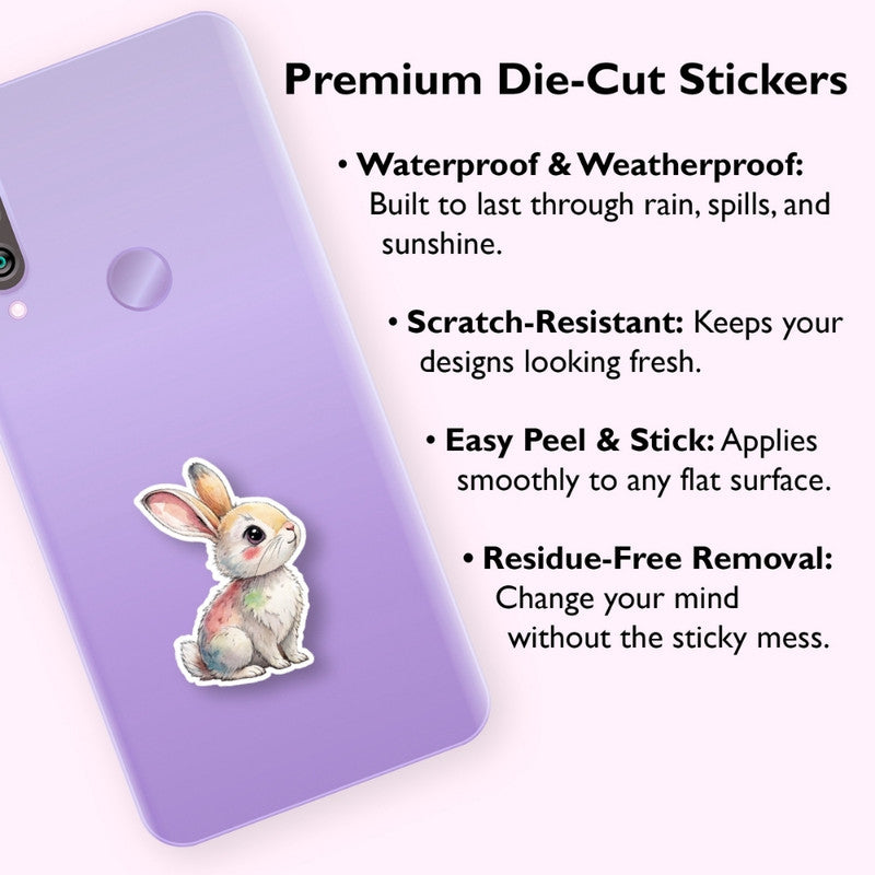 pastel bunny sticker