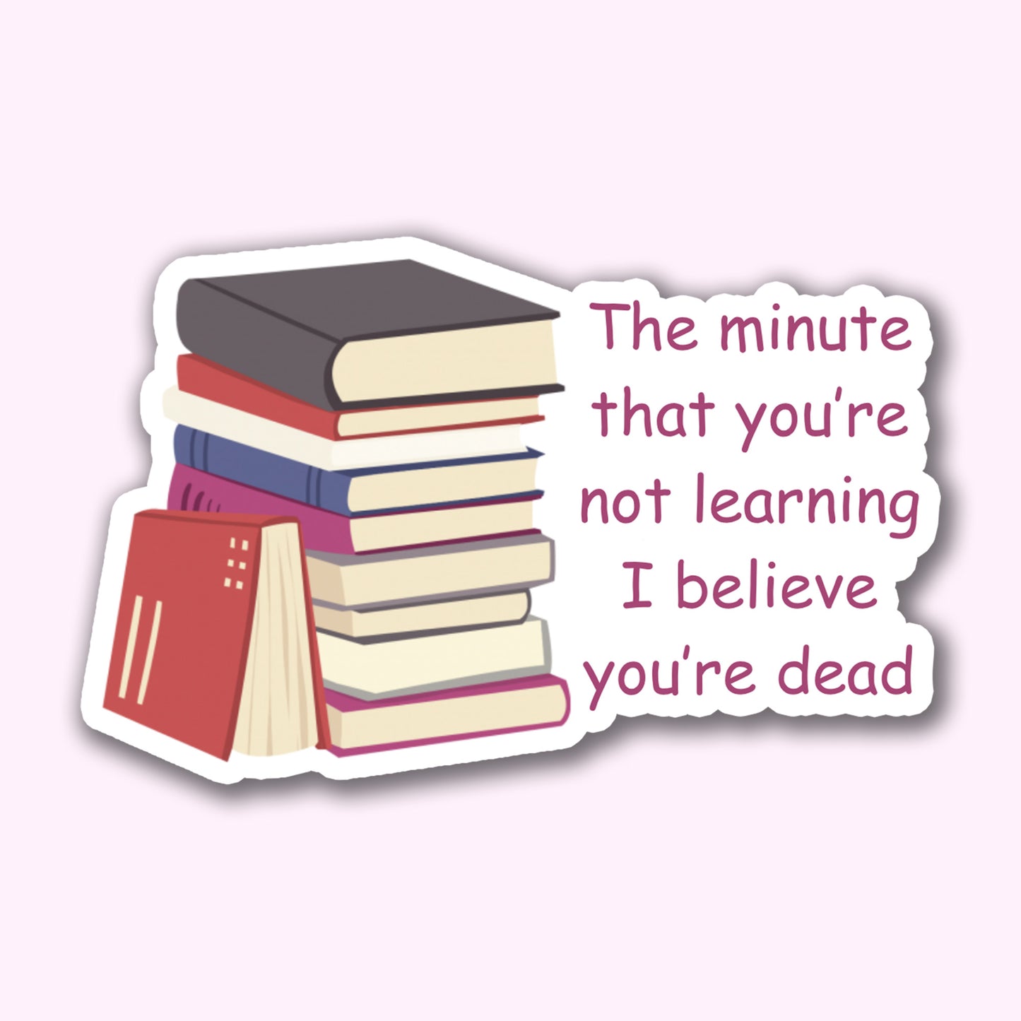 Lifelong Learner Book Stack Vinyl Sticker
