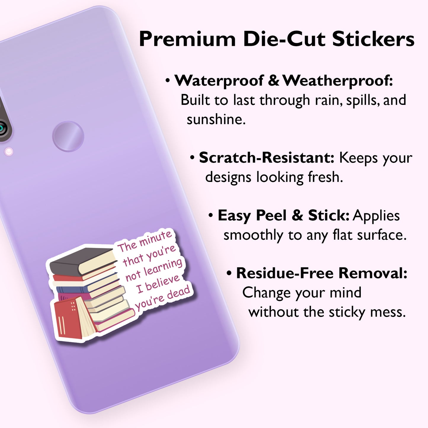 Lifelong Learner Book Stack Vinyl Sticker