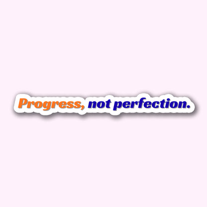 Progress Over Perfection Aesthetic Sticker