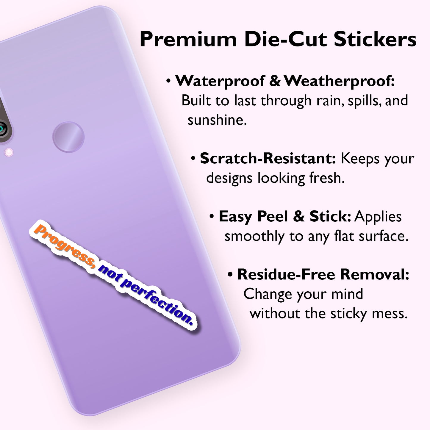 Progress Over Perfection Aesthetic Sticker