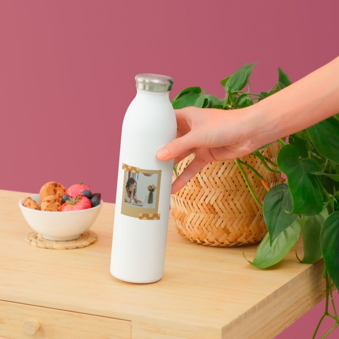 Rustic Brown Frame Custom Photo Sticker – Add Your Photo - SAY Stickers Studio