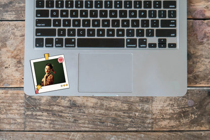 Your Photo, Your Polaroid – Custom Heart Sticker SAY Stickers Studio