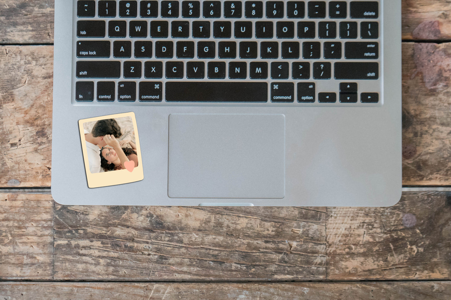 Custom Polaroid Photo Sticker with Heart