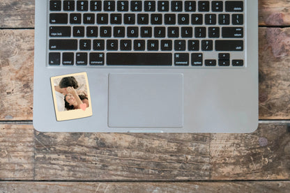 Custom Polaroid Photo Sticker with Heart SAY Stickers Studio