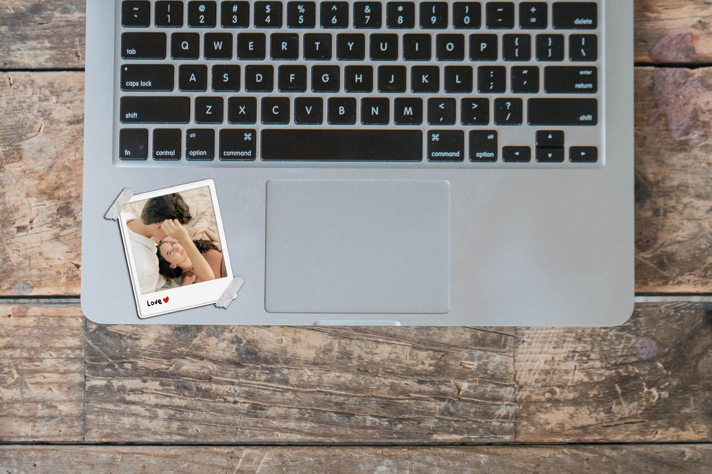 Custom Polaroid Photo Sticker with Love & heart