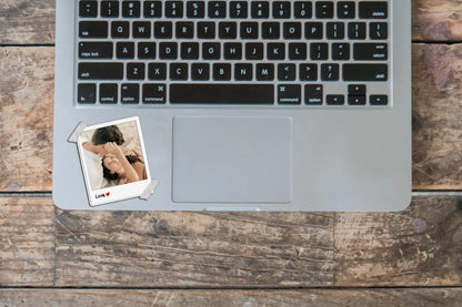 Custom Polaroid Photo Sticker with Love & heart SAY Stickers Studio