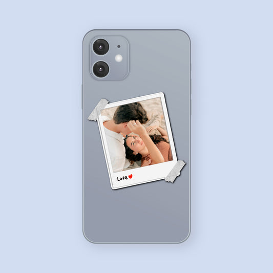 Custom Polaroid Photo Sticker with Love & heart