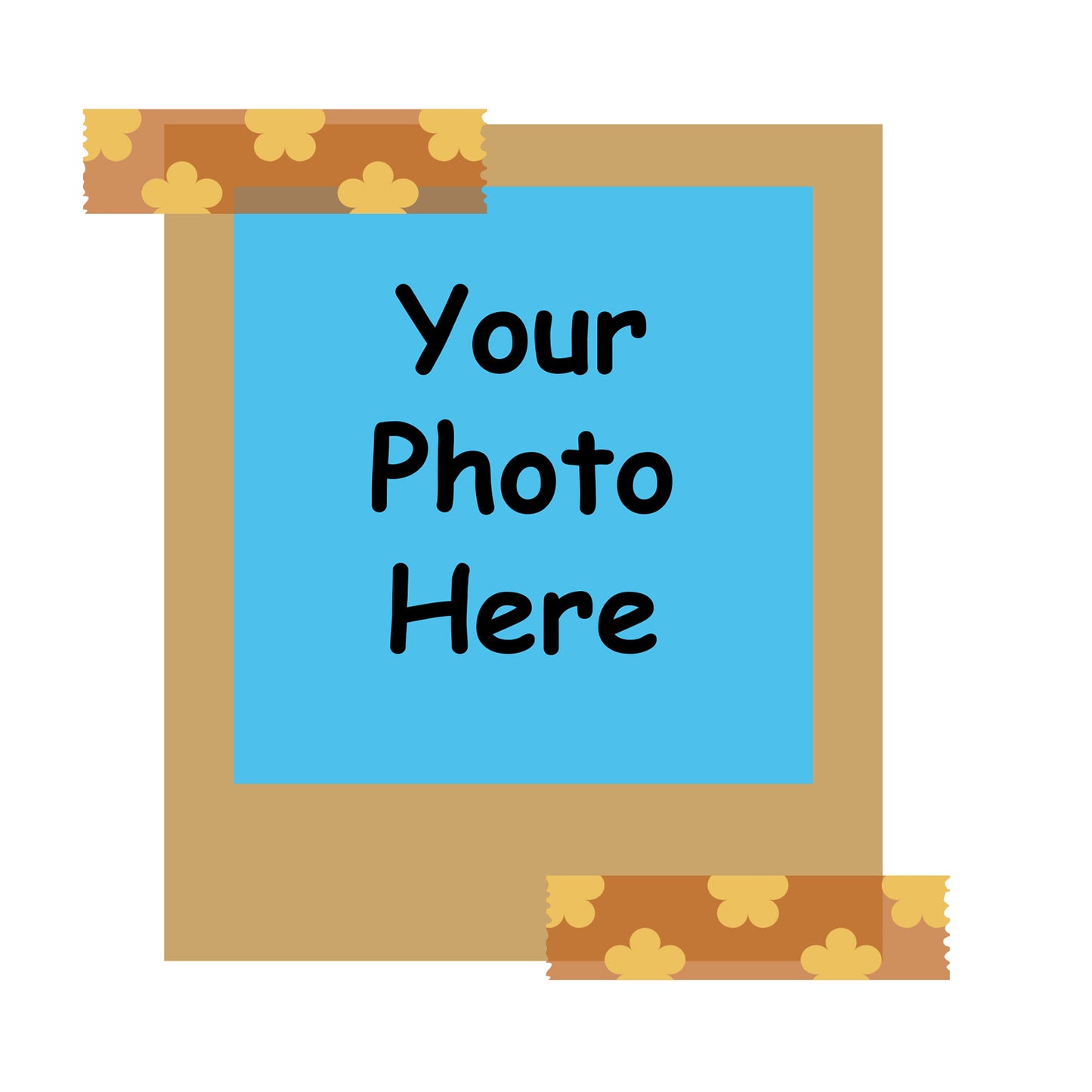 Rustic Brown Frame Custom Photo Sticker – Add Your Photo - SAY Stickers Studio