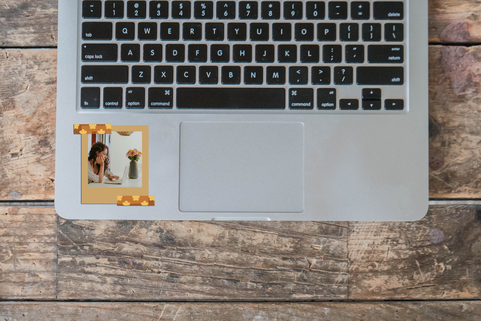 Rustic Brown Frame Custom Photo Sticker – Add Your Photo - SAY Stickers Studio